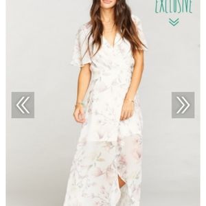 White floral maxi dress show me your mumu